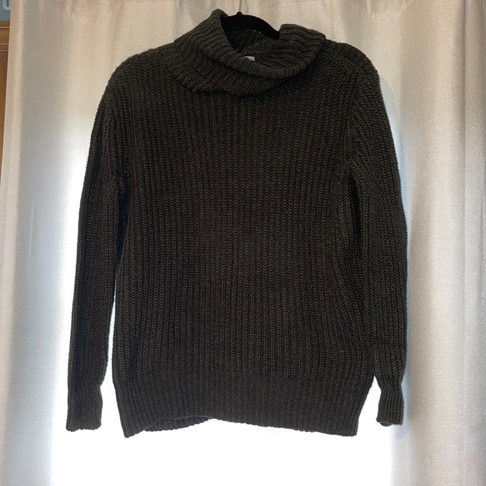 Charcoal Gray Turtleneck Sweater
